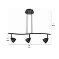 thumbnail image 5 of 3 Light 120V Metal Track Light Fixture with Round Shade, Black- Saltoro Sherpi, 5 of 5