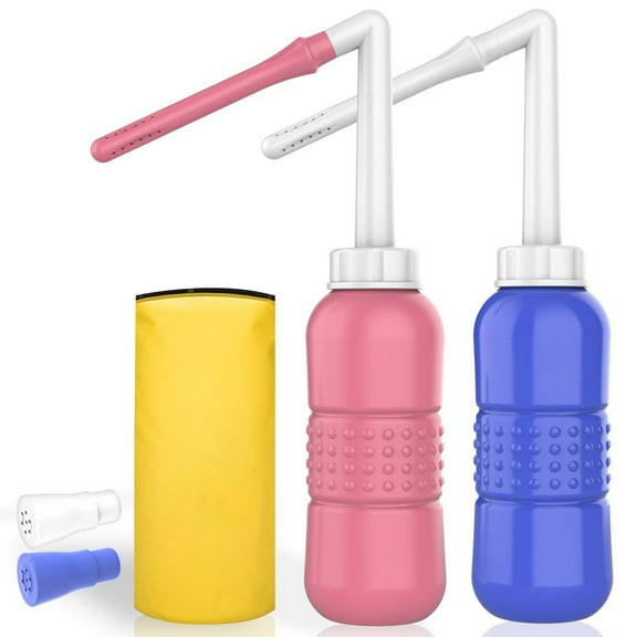 2 Pcs Portable Travel Bidet Handheld Bidet Butt Shower Manual Press Atomizer for Perineal & Hemmoroid