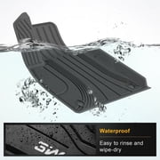 3W Floor Mats & Cargo Liner For 2020-2024 Hyundai Palisade 8 Seat (Only for Bench Seat) Custom Fit TPE All Weather Car Floor Liner Black