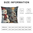 thumbnail image 5 of Orinice Snowman Christmas Tree Candle Graphic Decorative Cushion Throw Pillow Cover Winter Aesthetic Decor Square 1PC 18x18in, 5 of 5