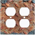 thumbnail image 3 of Metal Light Switch Plate Outlet Cover Image of Crosshatch Rusted MET003, 3 of 13
