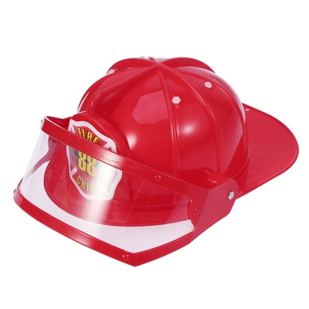 

Fire Toy Helmet Hat Kids Fireman Party Cosplay Construction Suit Truck Up Supplies Funny Slice Theme Costume