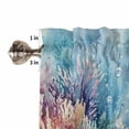 thumbnail image 4 of Octopus Valances for Windows Farmhouse Kitchen Curtains Valances Rod Pocket Valance Curtains for Kitchen Windows Ocean Coastal Starfish Watercolor Blue Coral Window Valances for Bathroom 42"x18", 4 of 6