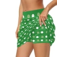 thumbnail image 5 of Uorisango Green Polka Dots Womens Golf Athletic Activewear Skorts Casual Breathable Tennis Golf Skirts for Women with Shorts Polyester Spandex Fabric Outing Wear Workout Sports, 5 of 7
