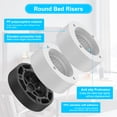 thumbnail image 4 of 4Pcs Round Furniture Riser Heavy Duty Bed Chair Riser Support 1300lb Anti-Slip Washing Machine Desk Couch Bottom Elevator Stackable Sofa Table Raiser Lift Height 2.36/1.38inch, 4 of 10
