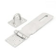 thumbnail image 2 of Uxcell 6" Long Door Cupboard Furniture Clasp Gate Lock Padlock Latch Hasp Staple Metal Silver 1Pcs, 2 of 4