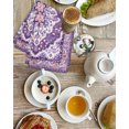 thumbnail image 4 of Purple Boho Kitchen Dish Towels for Drying Dishes Set of 3, Ethnic Geometric Middle Century Art Waffle Weave Microfiber Hand Tea Bathroom Towels Quick Dry & Absorbent Towel 15.7x23.6, 4 of 7