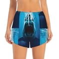 thumbnail image 2 of Hirioo Open-Mouthed Shark for Women's Double Layer Athletic Shorts High-Performance Gym Shorts with Inner Pocket, Elastic Waistband-Medium, 2 of 7