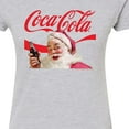 thumbnail image 3 of Coca-Cola - Santa Closeup Coca Cola Logo - Juniors Fitted Graphic T-Shirt, 3 of 5
