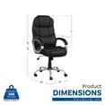 thumbnail image 5 of Sealy Kronos Black PU High Back Office Task Chair with Plywood Base, 5 of 8