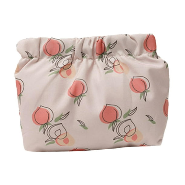 Bolsa de maquillaje pequeña bolsa sin cremallera, portátil, bolsa de maquillaje, mini bolsa de cosméticos para tarjetas, auriculares, lápiz labial,