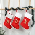 thumbnail image 2 of Vorkoi Christmas Stockings with Initials, Embroidered Letter Knit Christmas Stocking, Holiday and Family StockinDg for Fireplace Christmas Holiday Party Decoration, 2 of 4
