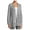 Grey - blkivory, variant on Heather Womens Zipper Sleeve Cardigan Sweater, Grey, Large