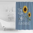 thumbnail image 3 of Shower Curtain Farmhouse Watercolor Sunflower with You Are My Sunshine Waterproof Shower Curtain Set with Hooks for Bathroom Showers,Stalls and Bathtubs,54x78InBlue, 3 of 9