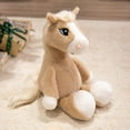 thumbnail image 2 of Horse Stuffed Animal Plushie, Gifts for Kids, Wildlife Animals, Brown Horse Plush Toy 6 inches (Brown), 2 of 7