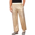 thumbnail image 5 of Pantalones de lentejuelas INSPIRE CHIC para hombre, con cintura elástica, disfraz de disco de los 70, pantalones brillantes para fiestas, 34 dorados, 5 of 5