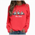thumbnail image 2 of Towmus Sweatshirts for Women Christmas Holiday Pullovers Fun Graphiprint Crew Neck Long Sleeve Gifts Shirt Hoodies Tops, 2 of 4