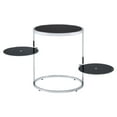 thumbnail image 2 of ACME Lynch Round Accent Table in Black and Chrome, 2 of 6