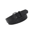 thumbnail image 1 of Ceinture en Cuir Cloutée avec Boucle à Ardillon Perles Carrées Rivets Ceintures pour Femmes Noir, 1 of 9