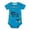 Sky Blue, variant on Customizable Photo & Text Baby Short Sleeve Romper Black Bodysuit Size:9-12 Months