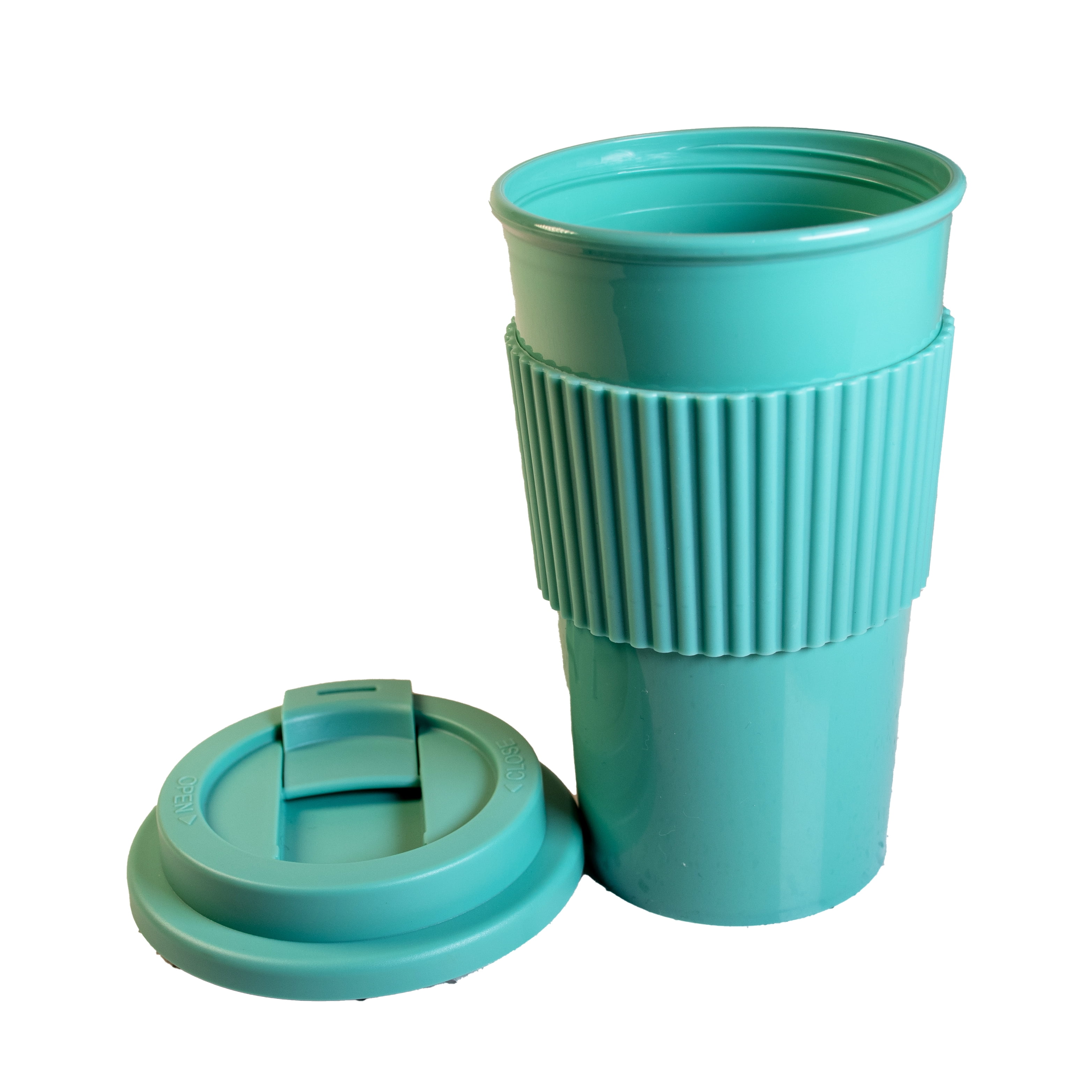 (11 pack) Mainstays 18oz Plastic To Go Coffee Tumbler, Blue Perfect for Your On-The-Go Beverages