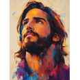 thumbnail image 1 of Qisvanset Framed Canvas Wall Art 12x16 Inch Classic Jesus Portrait Baptism Religious Home Wall Art, 1 of 5