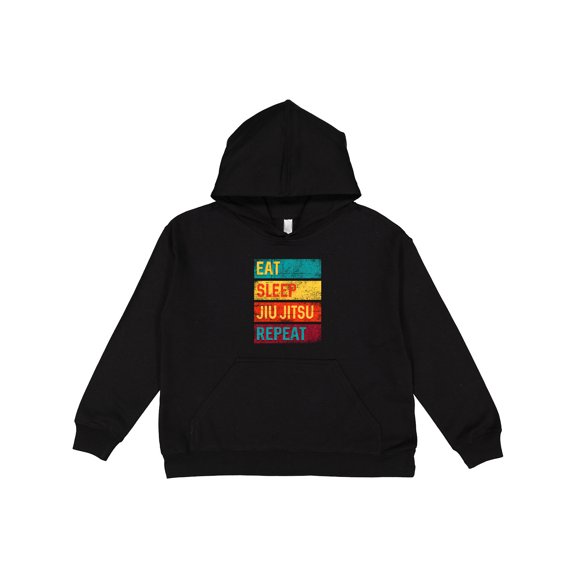 Inktastic Eat Sleep Jiu Jitsu Repeat Youth Hoodie Sweatshirt