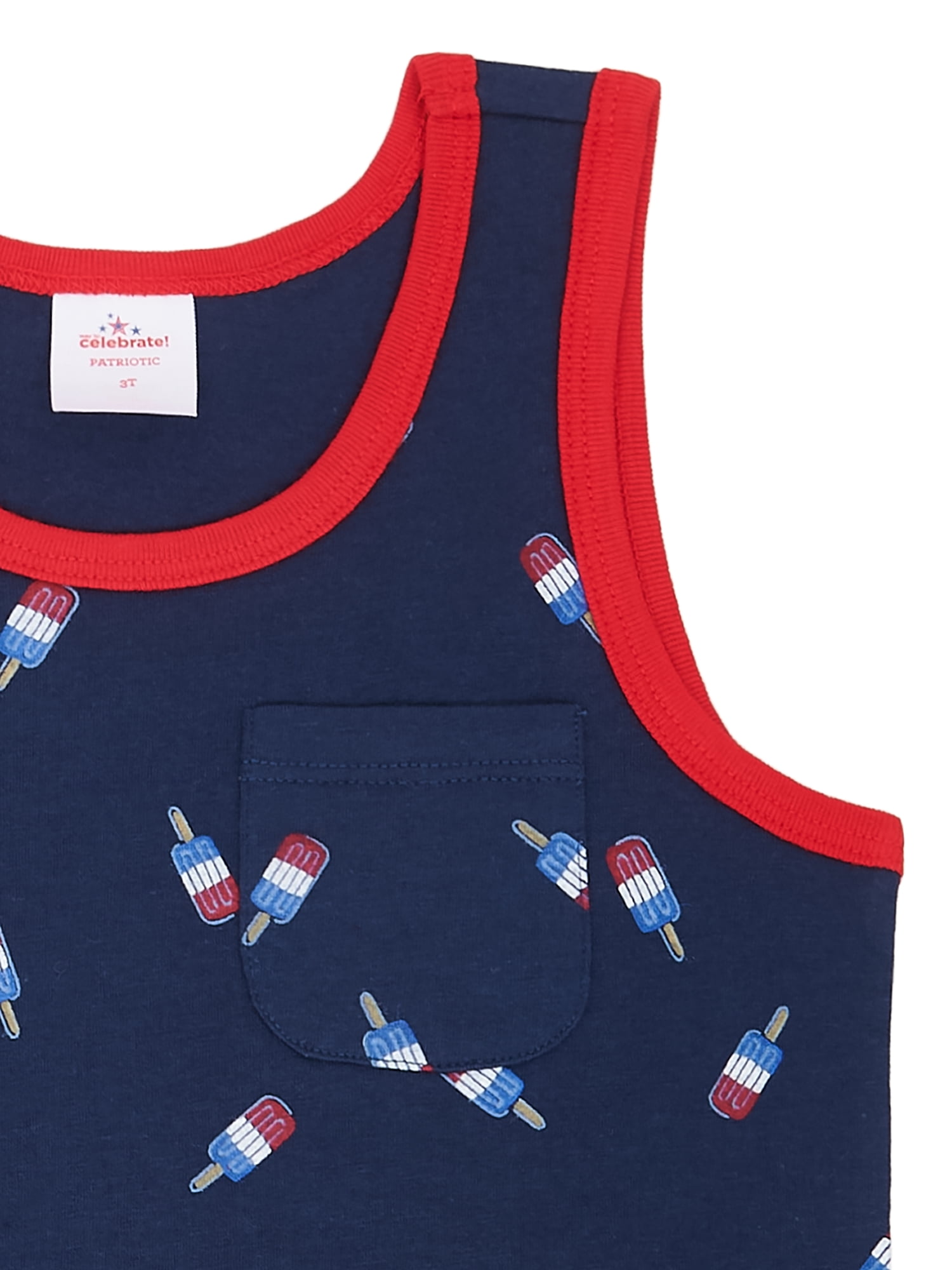 Way to Celebrate Toddler Boy Patriotic Americana Americana Tank, Sizes 12M-5T
