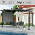 thumbnail image 2 of Perfect Garden Universal Replacement Canopy Cover Suitable for 12×9 Ft. Curved Outdoor Pergola Structure,Color Gray, 2 of 5
