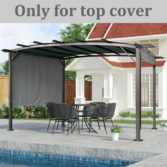 Xilee Outdoor Patio Pergola Replacement Canopy Top Cover  9'×12 Ft Pergola Shade Cover Universal Replacement Canopy for Outdoor Patio Porch Backyard Gazebo with Grommets Weighted Rods