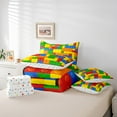 thumbnail image 2 of Erosebridal Building Blocks Bedding King Size, Cartoon Brick Bedding Sets King Size, Square Geometry Decor, Reversible 7pcs, 2 of 3