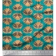 thumbnail image 1 of Soimoi Green Cotton Voile Fabric Brush Stroke & Wheat Brush Stroke Print Fabric by Yard 42 Inch Wide, 1 of 1