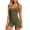 Army Green, variant on Rvkxad Two Piece Set for Women V Neck Sleeveless Stretchy High Waist Solid Sporty Gym Fitted Shorts Set Yoga Workout Tracksuit Army Green XXL