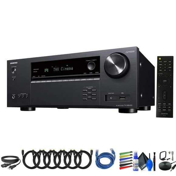 Onkyo TX-NR696 7.2-Channel Network A/V Receiver + Optical Audio Cable + 6 x HDMI Cable + More