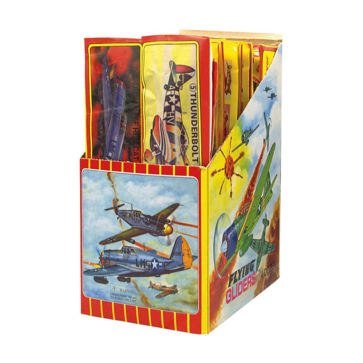 FOAM WWII ASSORTED GLIDERS BOX of 12 different planes 48 in total 
