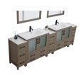 thumbnail image 6 of Vanity Art 108" Double Sink Freestanding Bathroom Vanity Set with Ceramic Top and Mirror, 6 of 10