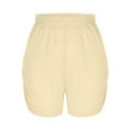 thumbnail image 5 of Summer Saving Clearance AXXD Beige Workout Shorts Womens Spring Athletic Pocket Sweatshorts Solid Shorts Casual Wear Work Out Shorts Pants Summer Saving Clearance Outfits, 5 of 7