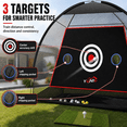 thumbnail image 4 of YUNIC Golf Net, 10 ft x 7 ft Golf Practice Net with Target Cloth and Tri-Turf Mat for Backyard Driving Chipping Training Swing, Indoor & Outdoor Training Hitting Aid Net, 4 of 7