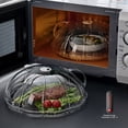 thumbnail image 4 of Microwave Oven Splash Proof Cover Transparent Food Heat Resistant Lid with Handle BPA-Free Kitchen Cookware Supplies for Food Storage And Heating, 4 of 7