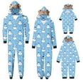thumbnail image 2 of REORIAFEE Matching Pjs for Family Christmas 1 Piece Loungewear Long Sleeve Jumpsuit Pants Santa Graphic Soft Pajama Sleepwear Light Blue S-2XL, 2 of 6