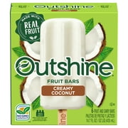 Outshine Creamy Coconut Frozen Fruit Popsicle Bars, 6 Count