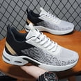 thumbnail image 4 of GrmtClth Mens Air Cushion Platform Running Sneakers Breathable Flying Knit Lace Up Shock Absorb Non Slip Casual Walking Sport Shoes Black (US/8.5), 4 of 7