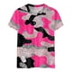 thumbnail image 3 of Gibobby Playera de Manga Corta con Cuello Redondo Túnica holgada para mujer, camisetas informales verano, camiseta Floral manga corta con cuello redondo, blusa holga(L,G), 3 of 4
