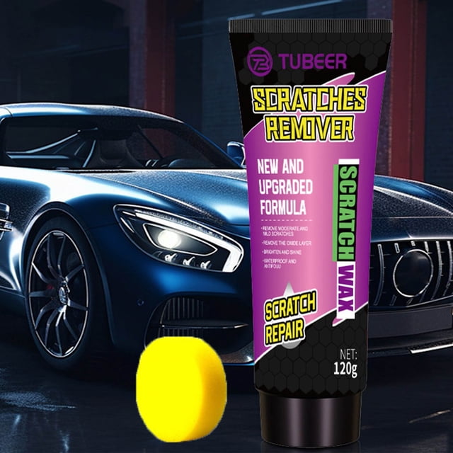 TIMIFIS Car Paint Scratch Wax + Sponge Car Paint Scratch Repair Agent Scratch Polish Paste Scratch Repair Remover 120ml