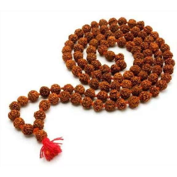 5 Mukhi Five Face Rudraksha Mala ( 108 1 beads ) For Jaap Meditation Rosarie