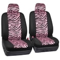 thumbnail image 5 of BDK Zebra Print Car Seat Covers Two Tone Zebra Accent on Black, 9pc, Full Set, 5 of 7