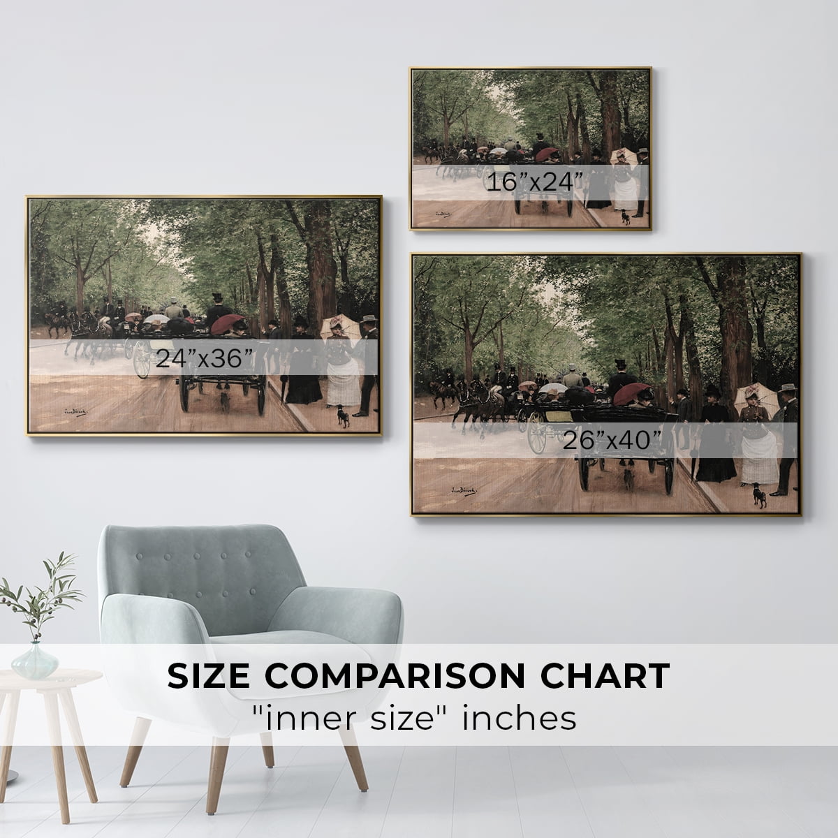 Vintage Animal Print-XXX By Wexford Home Framed in Gold Wood Gallery Wrapped Canvas 27 in. x 41 in.