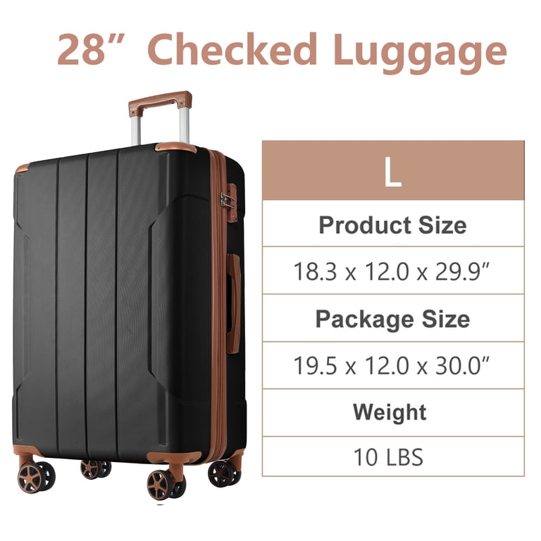 AsterOutdoor 28" ABS Checked Luggage, Expandable photo 5