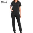 thumbnail image 2 of Women Medical Scrubs Doctor Uniform Trousers Set Nurse Dentist Hospital Suits, 2 of 5
