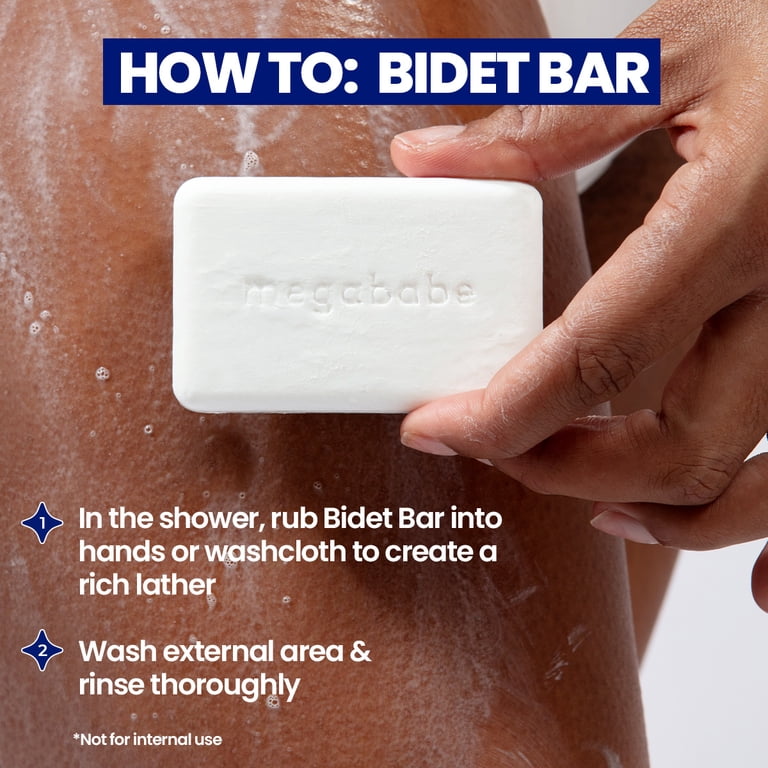 Megababe Bidet Bar, pH Balanced Feminine Cleansing Bath Soap, 4.5